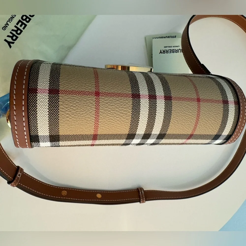 New BURBERRY Vintage Check Crossbody Bag Purse w/ Strap & Dustbag - Picture 10 of 12